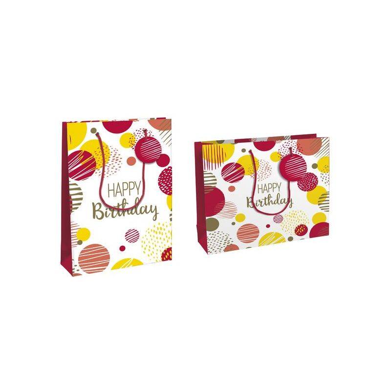 Clairefontaine Geschenktüte "Happy Birthday rosa", mittel