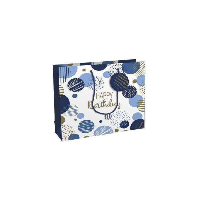 Clairefontaine Geschenktüte "Happy Birthday blau", groß