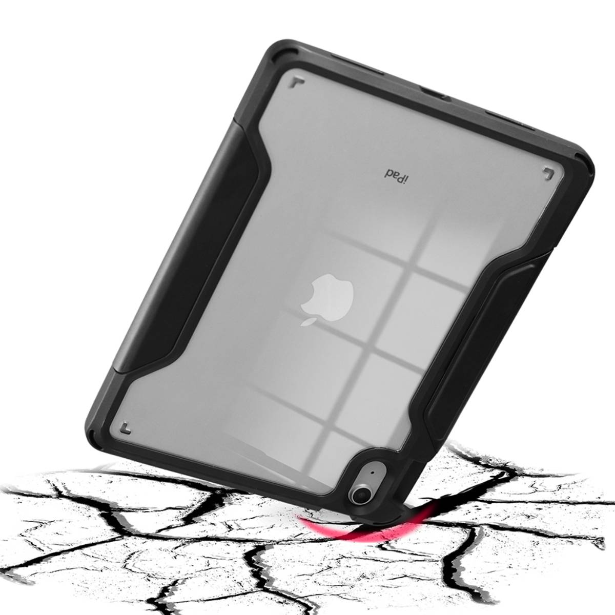 DEQSTER - Rugged MAX Case 10.9"" - für iPad 10te Gen. - Schutzhülle - starker Schutz - Robust - transparente Rückseite, s
