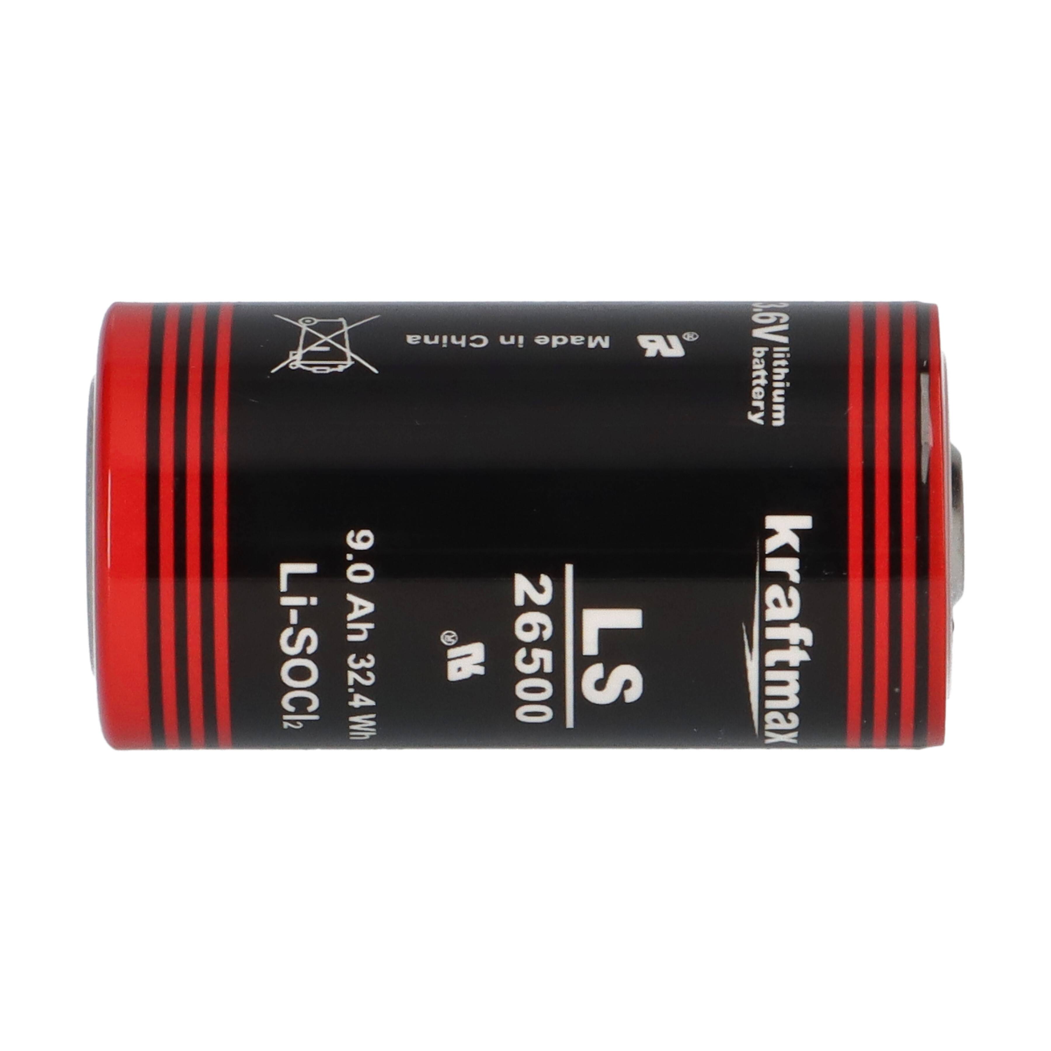 2x Kraftmax Lithium 3,6V Batterie LS26500 C - Zelle