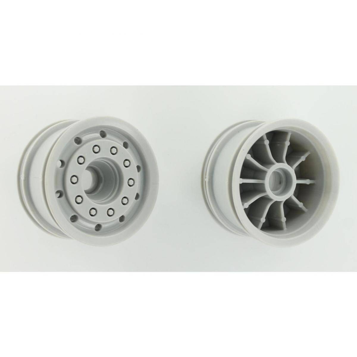 907013 - Modellbausatz,1:14 Vorderachsfelge Breit grau (2) ABS