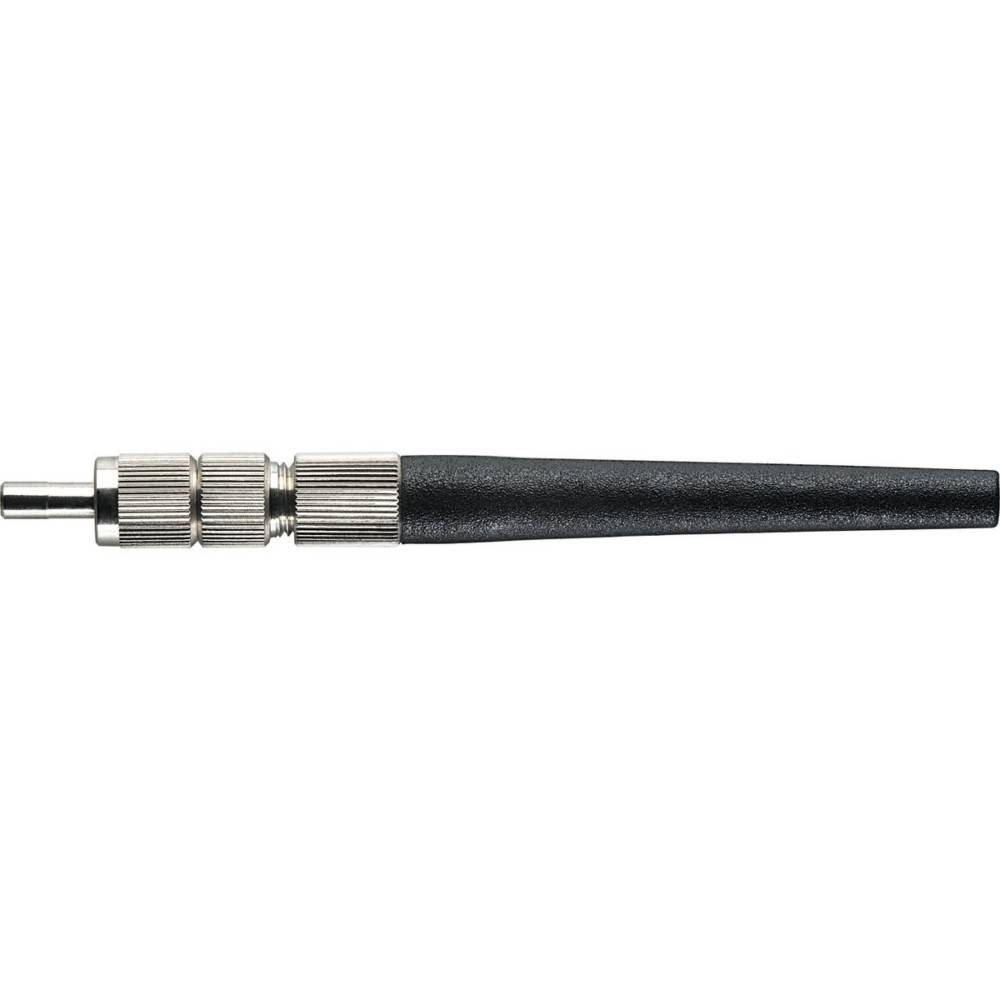 Ein Präzisions-Schraubendreher mit einem schmalen, strukturierten schwarzen Griff und Metallspitze, entwickelt für kleine Schrauben und Detailarbeiten.