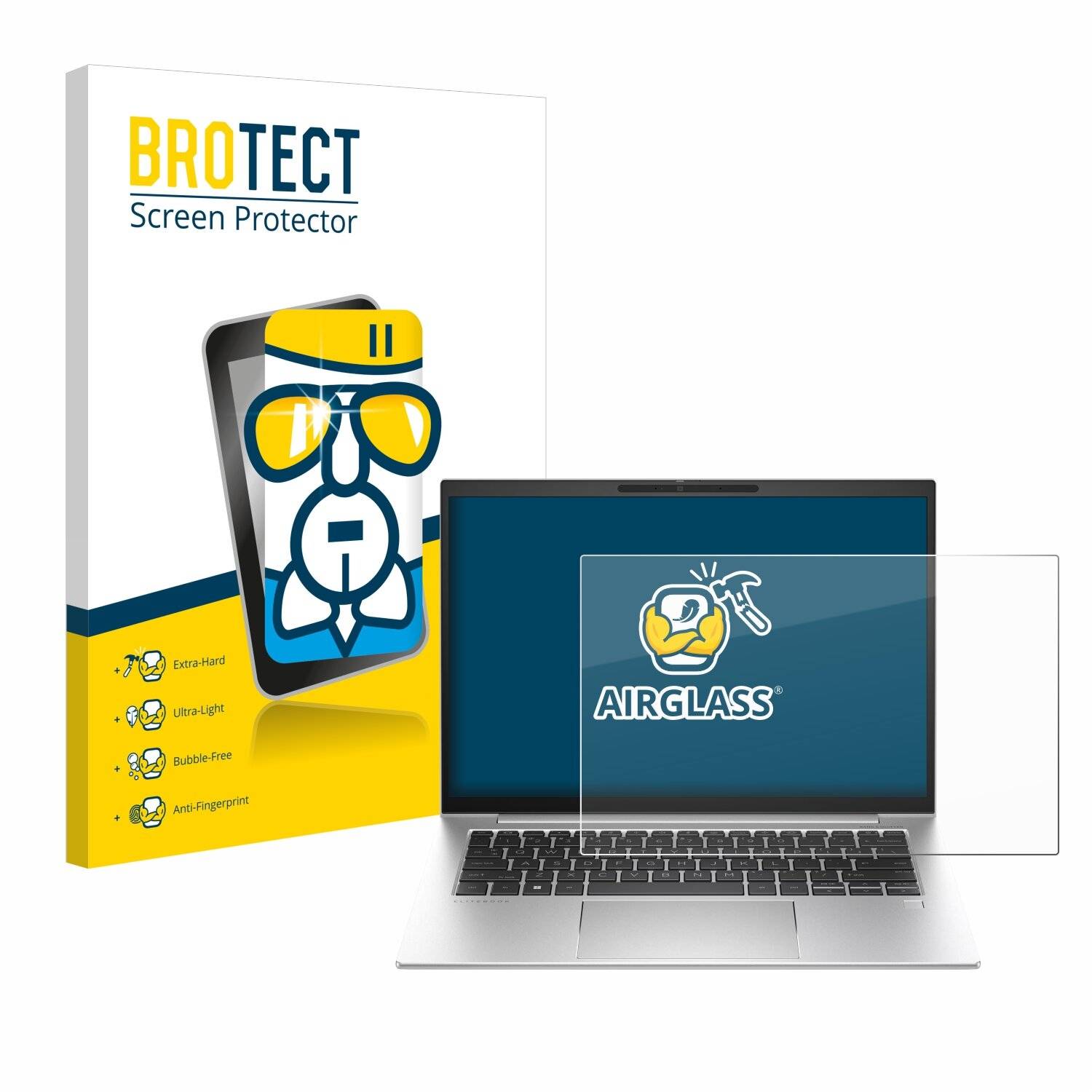 BROTECT AirGlass Glas Panzer-Folie für HP EliteBook 840 G10 -