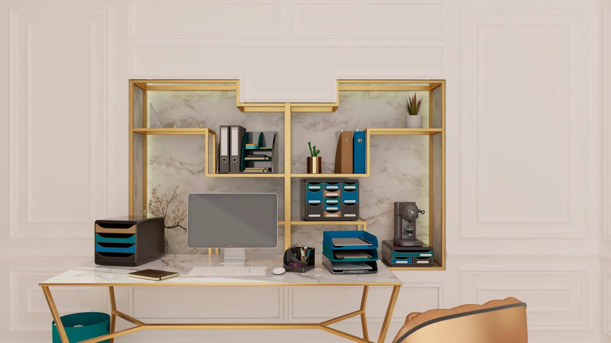 Exacompta 6x Mag Cube, Stehsammler, Neo Deco - Bleu de France - 18224D