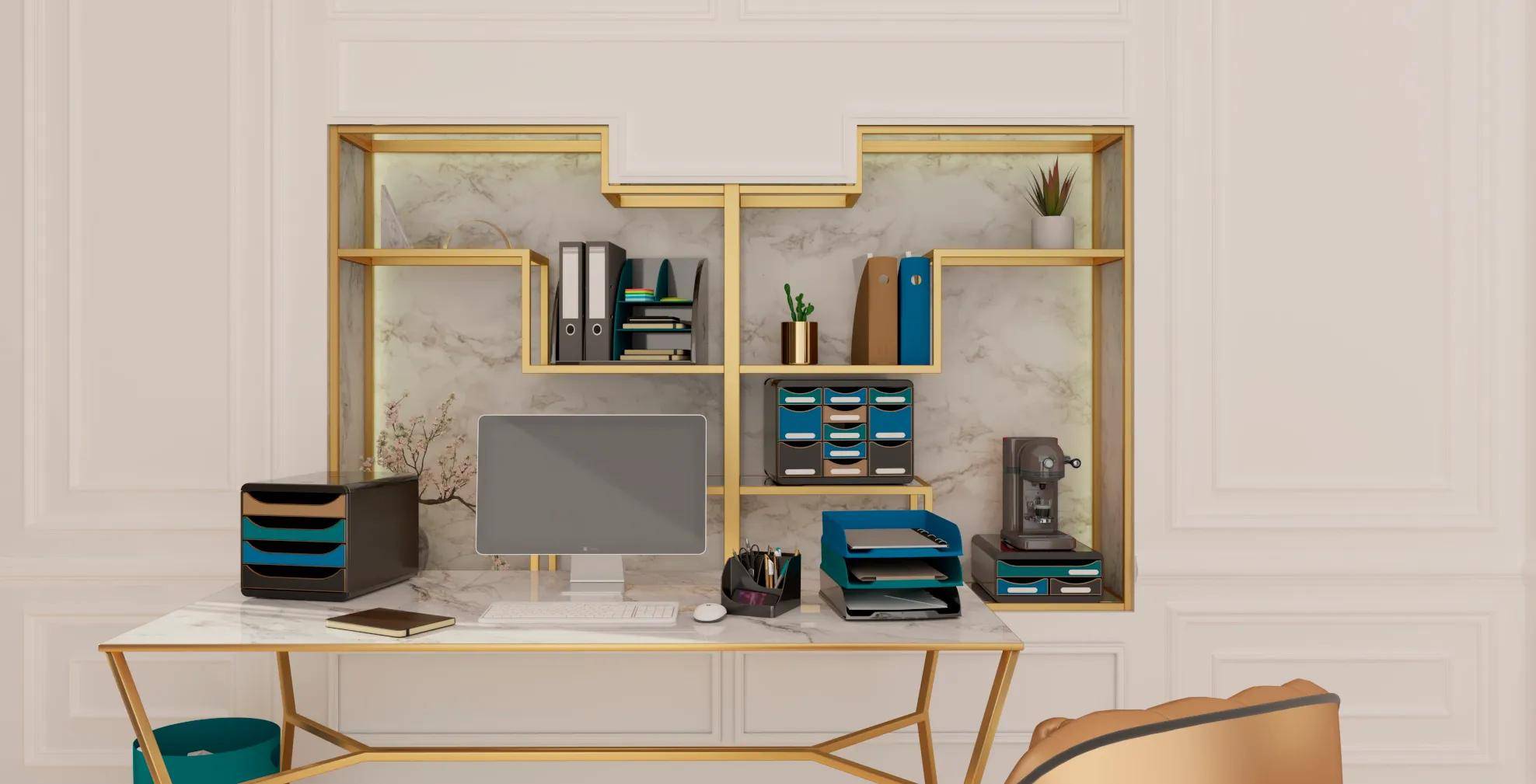 Exacompta 6x Mag Cube, Stehsammler, Neo Deco - Bleu de France - 18224D