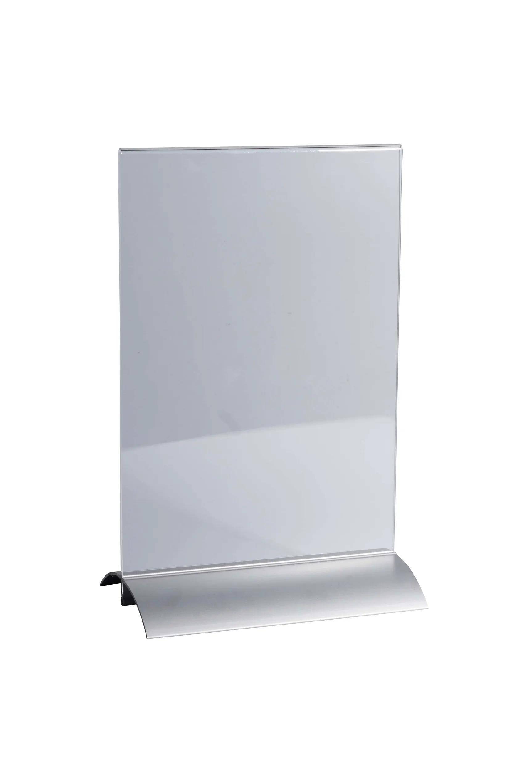 Exacompta 5x Tischaufsteller A4 mit Aluminiumstandfuß - Kristall - 84658D