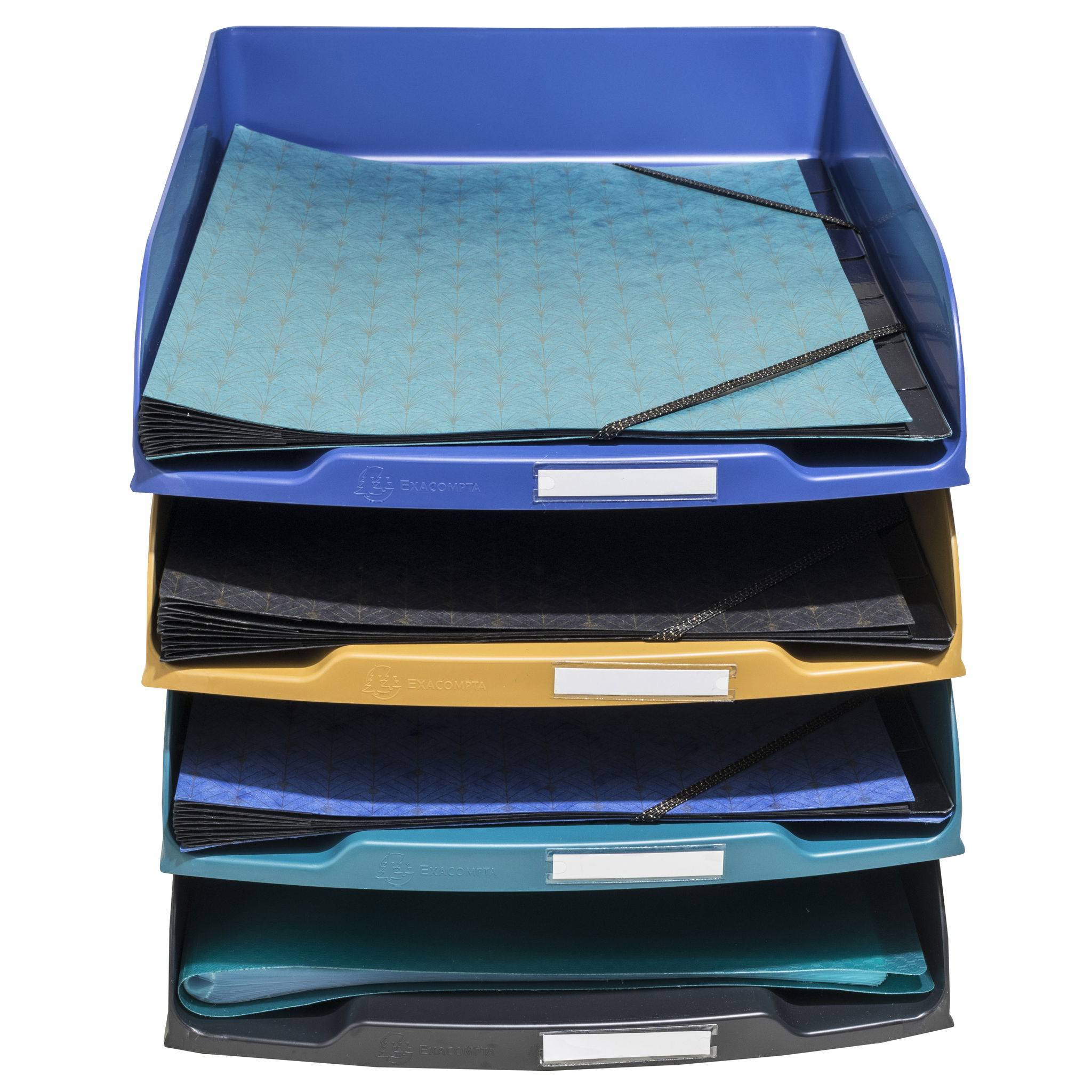 Exacompta Set mit 4 Briefablagen Combo Styli, Neo Deco - sortiert - 111505SETD