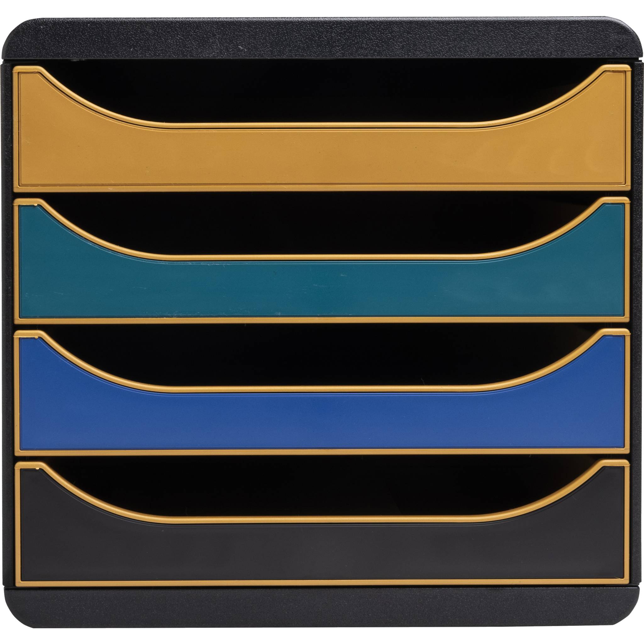 Exacompta Big Box, Schubladenbox mit 4 Schubladen, Neo Deco - sortiert - 310505D