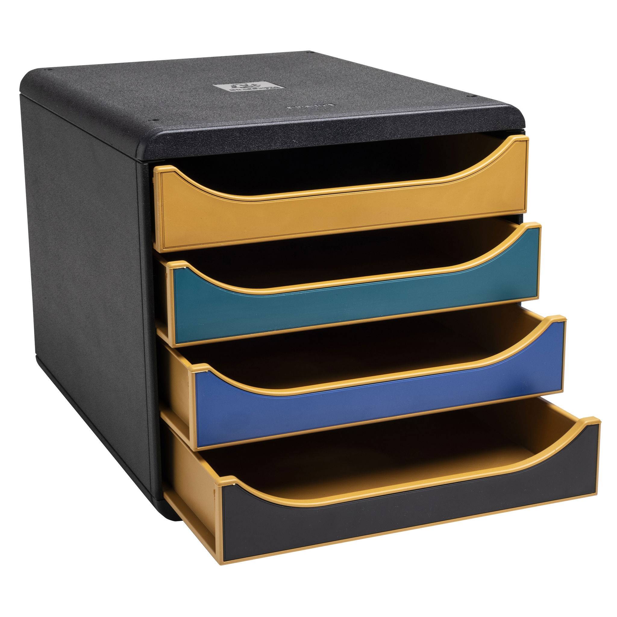 Exacompta Big Box, Schubladenbox mit 4 Schubladen, Neo Deco - sortiert - 310505D
