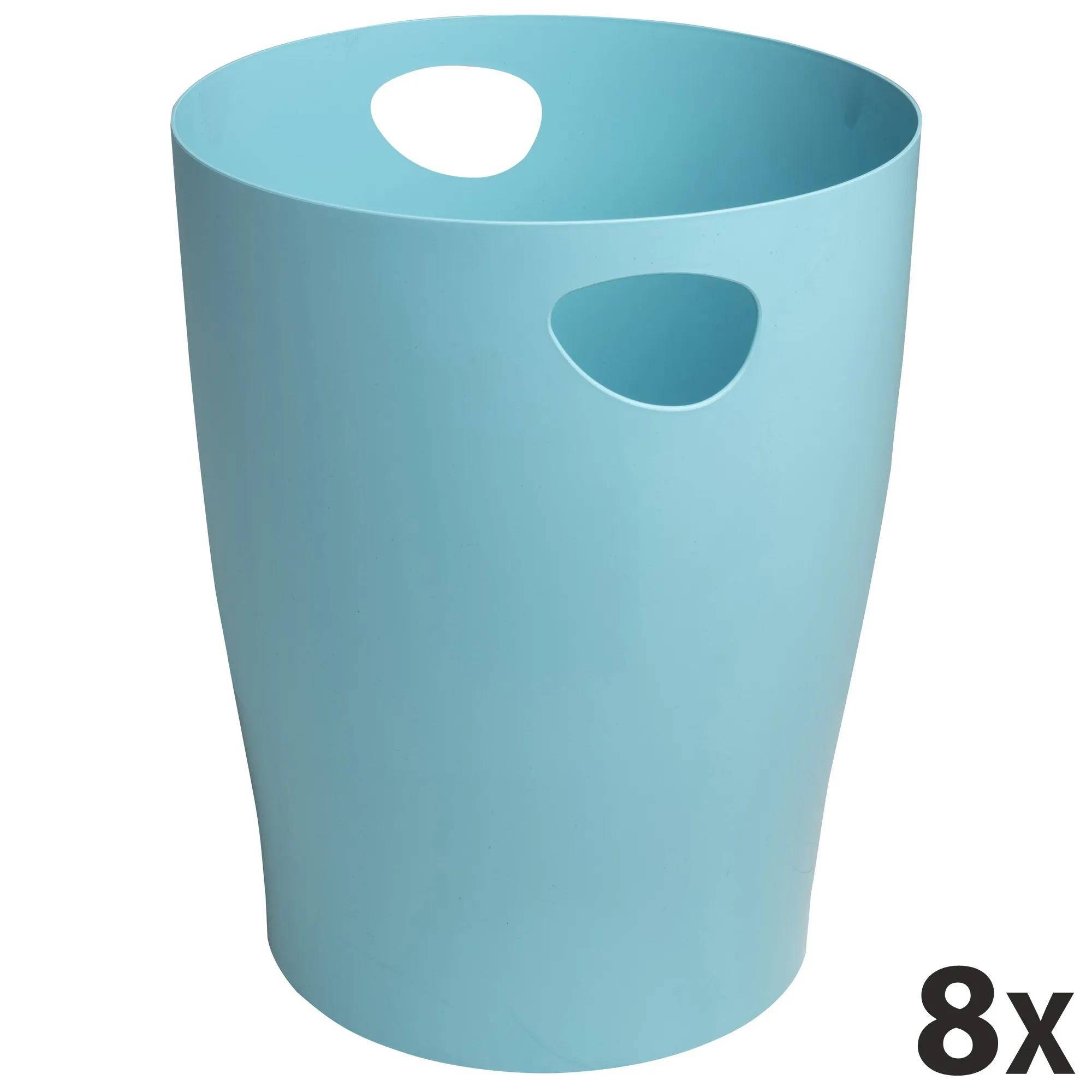 Exacompta 8x Papierkorb Ecobin, Skandi - Bleu givré - 45333D