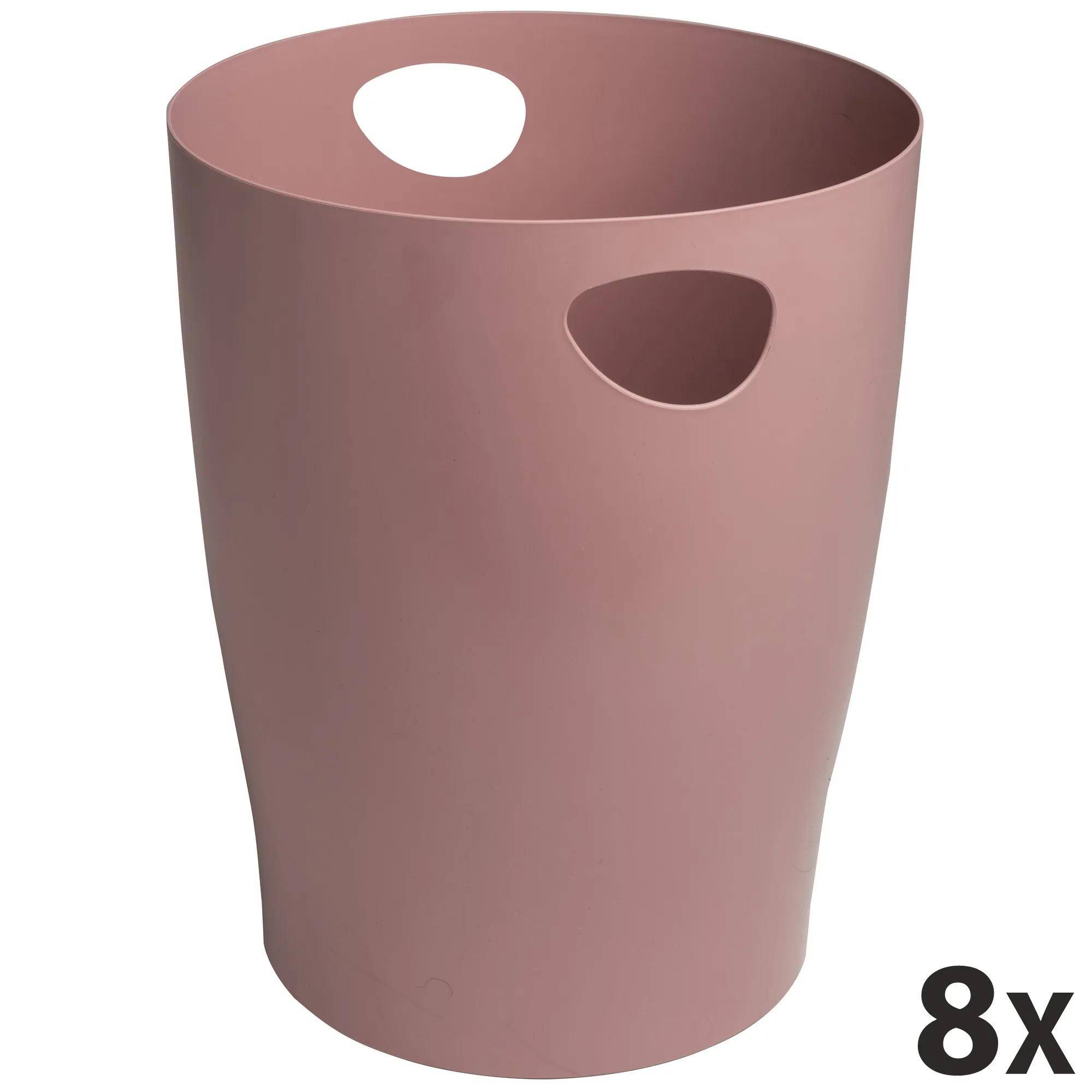 Exacompta 8x Papierkorb Ecobin, Skandi - Altrosa - 45338D