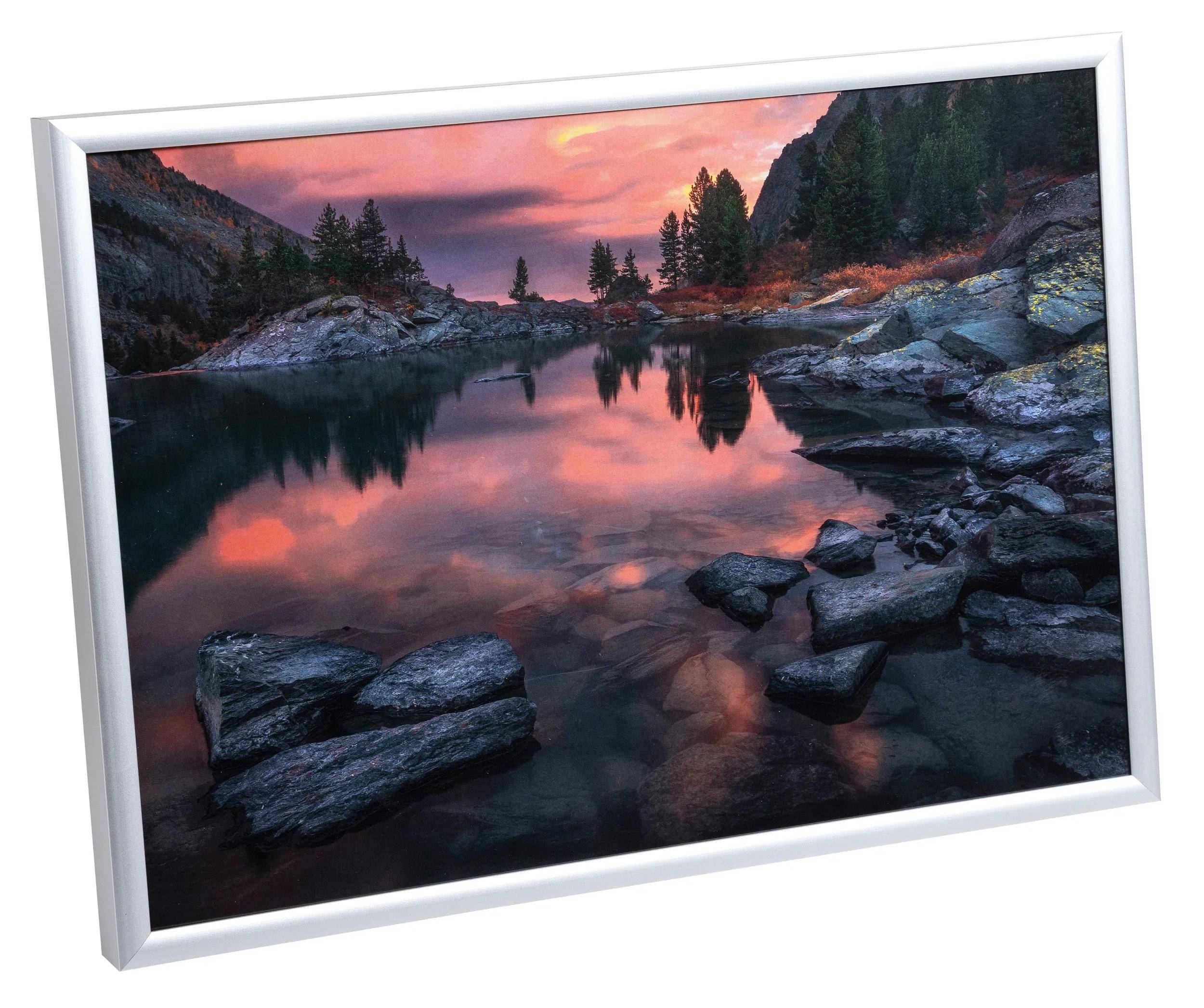 Exacompta 12x Fotorahmen A4 aus Aluminium, Exacryl - Kristall - 84758D