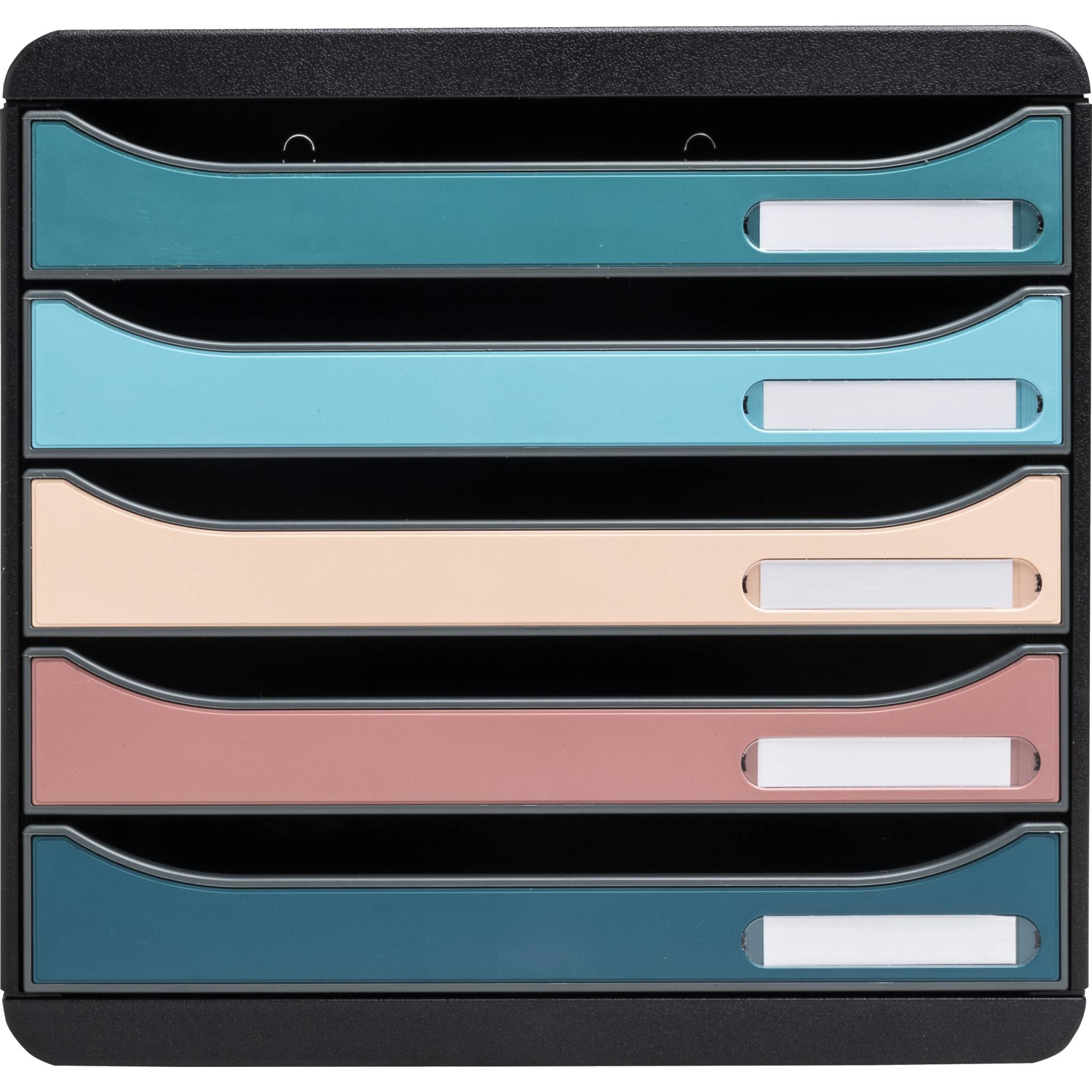 Exacompta Big Box, Schubladenbox mit 5 Schubladen, Skandi - sortiert - 309606D