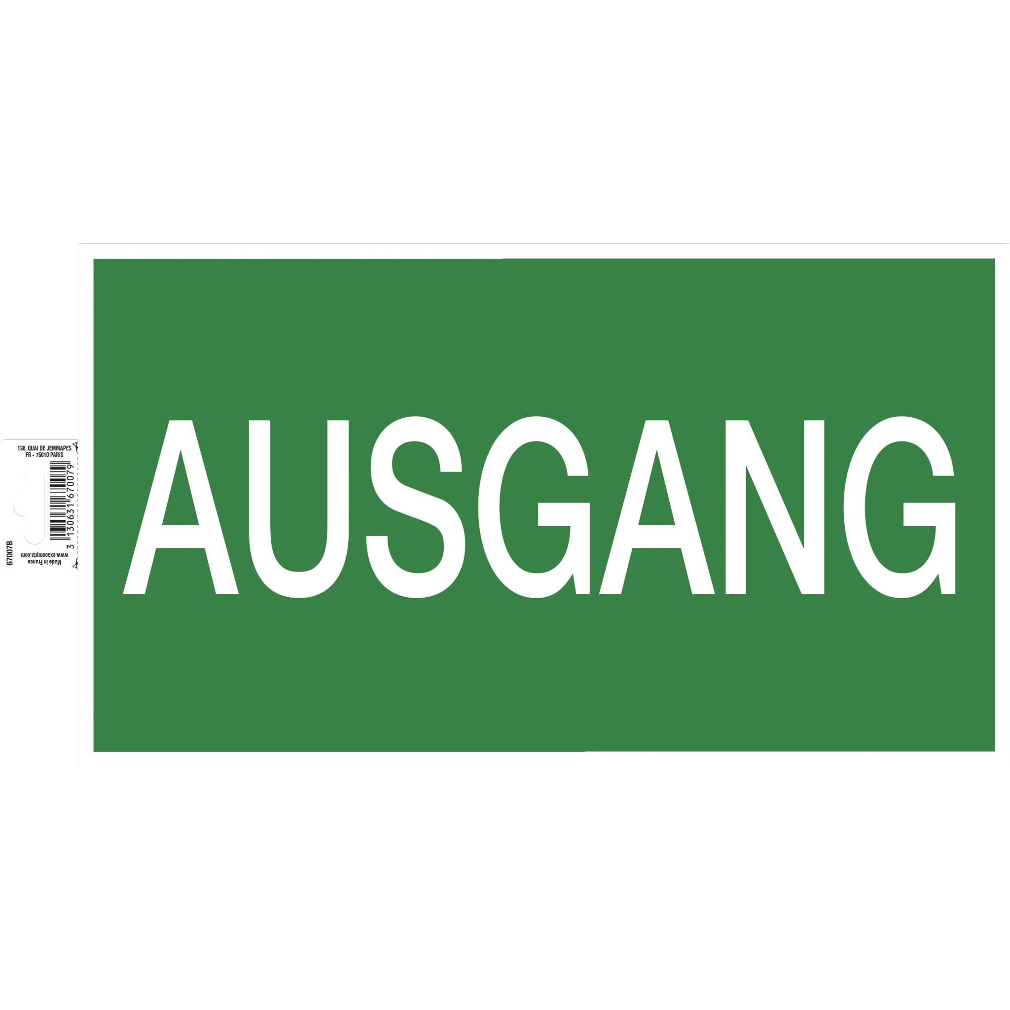 Exacompta Hinweisschild selbstklebend, Ausgang, 35 cm - 67007B