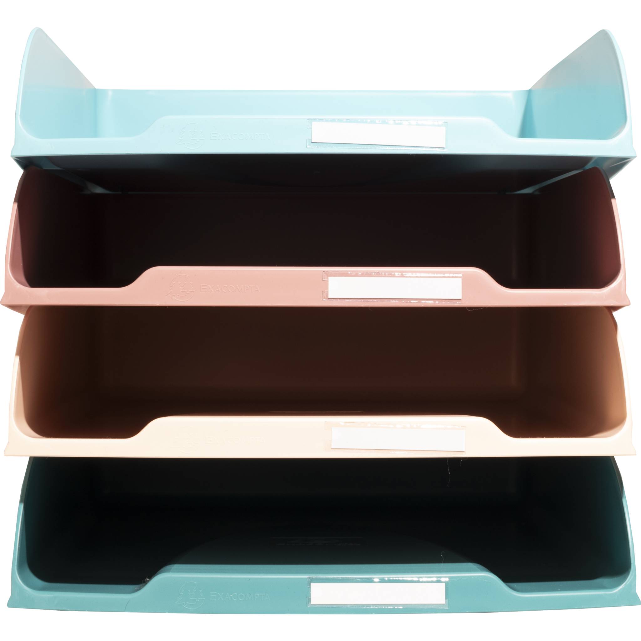 Exacompta Set mit 4 Briefablagen Combo Styli, Skandi - sortiert - 111606SETD