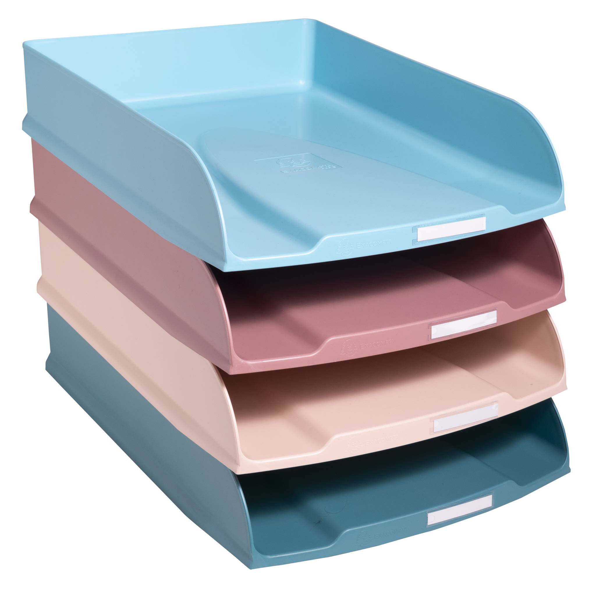 Exacompta Set mit 4 Briefablagen Combo Styli, Skandi - sortiert - 111606SETD