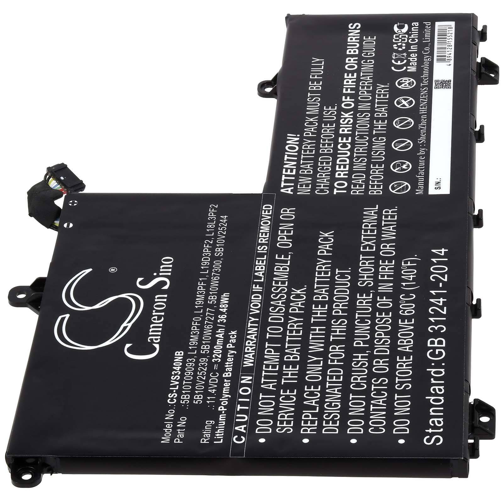 Powery Akku für kompatibel mit Lenovo Typ L19D3PF2, 11,4V, Li-Polymer