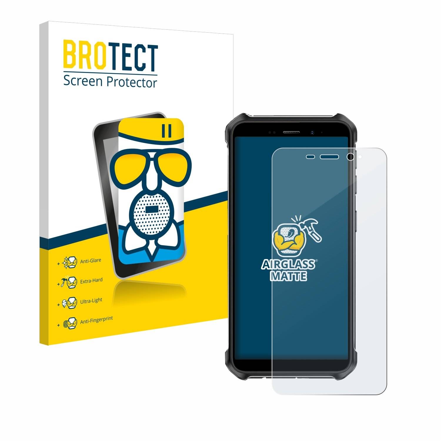BROTECT AirGlass Matt Glas Panzer Folie für Ulefone Armor X12