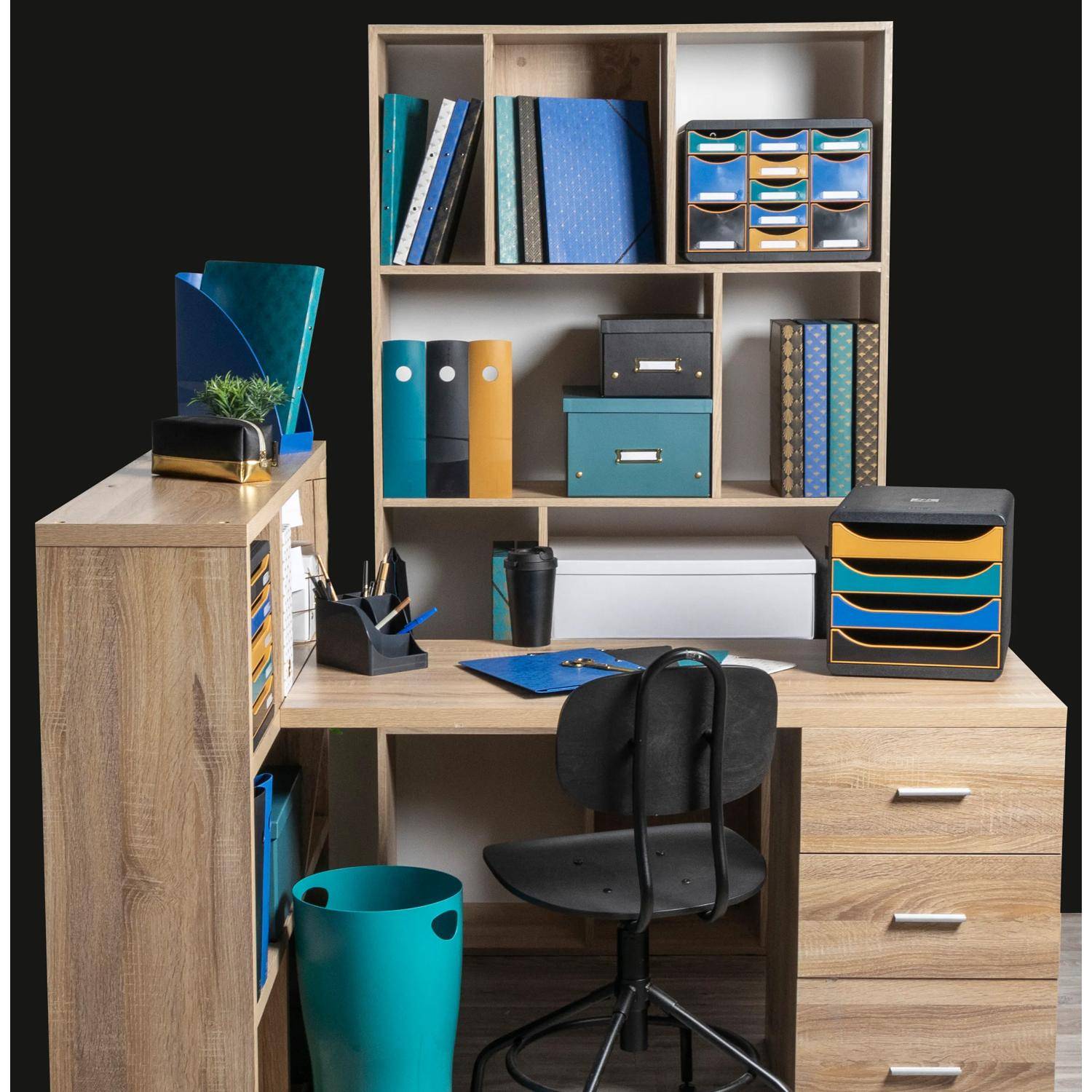 Exacompta Set mit 4 Mag Cube, Stehsammler, Neo Deco - sortiert - 182505SETD