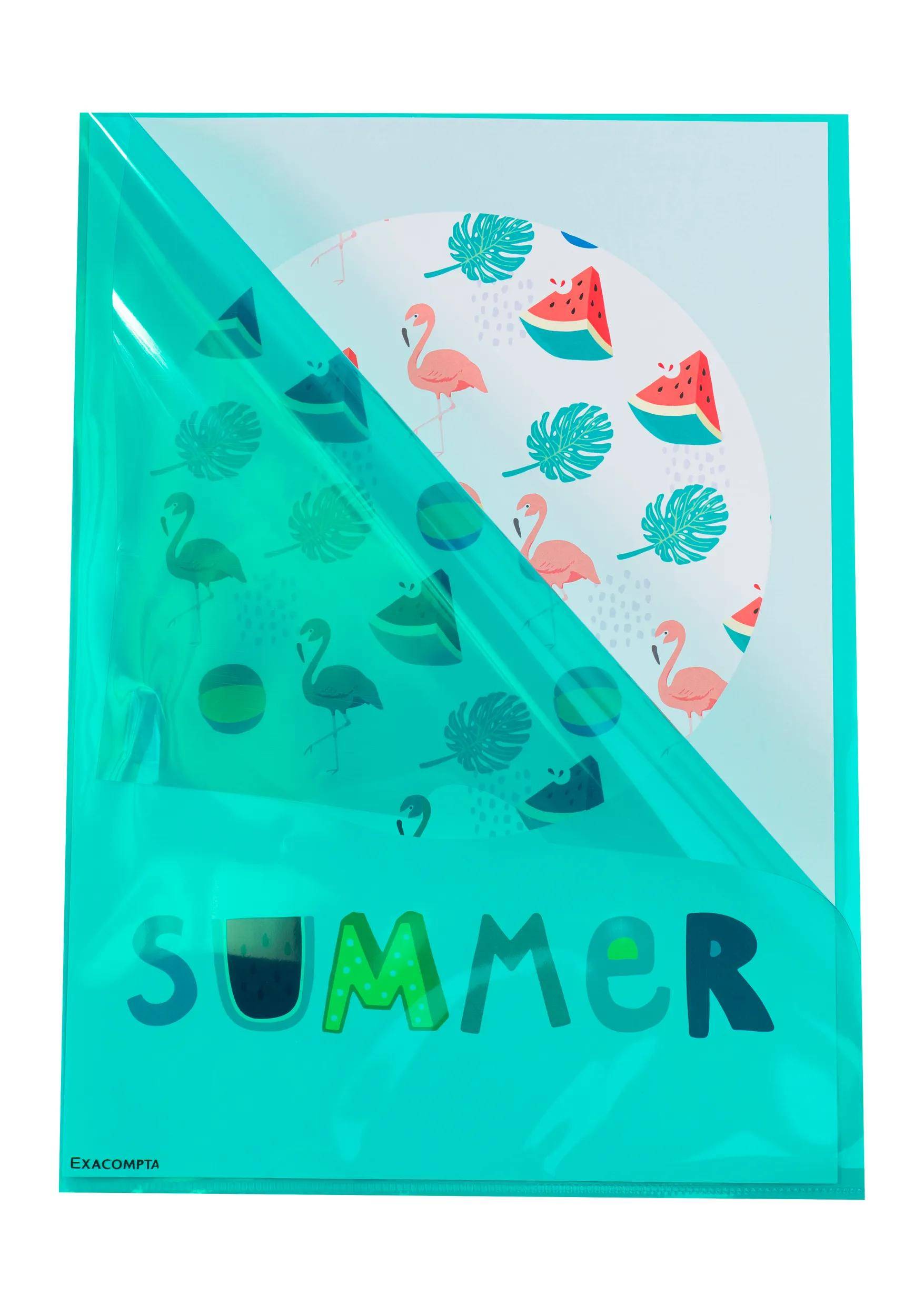 Exacompta 10x Pack 10 Sichthüllen A4 PP glatt Premium-Qualität sortiert 56101E