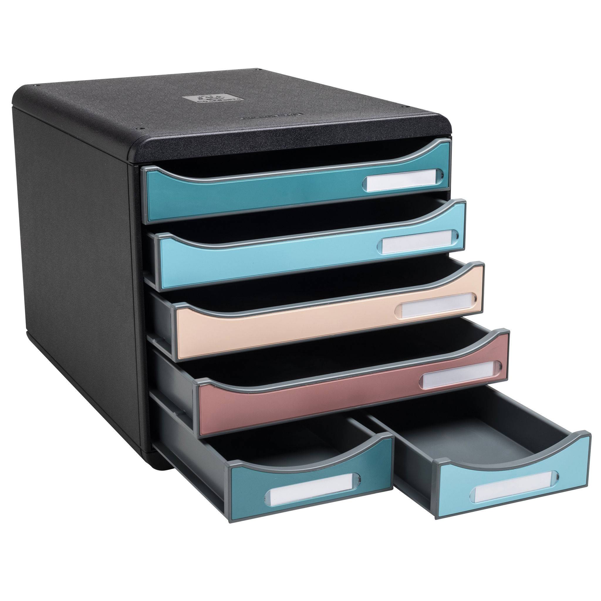 Exacompta Big Box Maxi, Schubladenbox + 6 Schubladen, Skandi, sortiert, 312606D