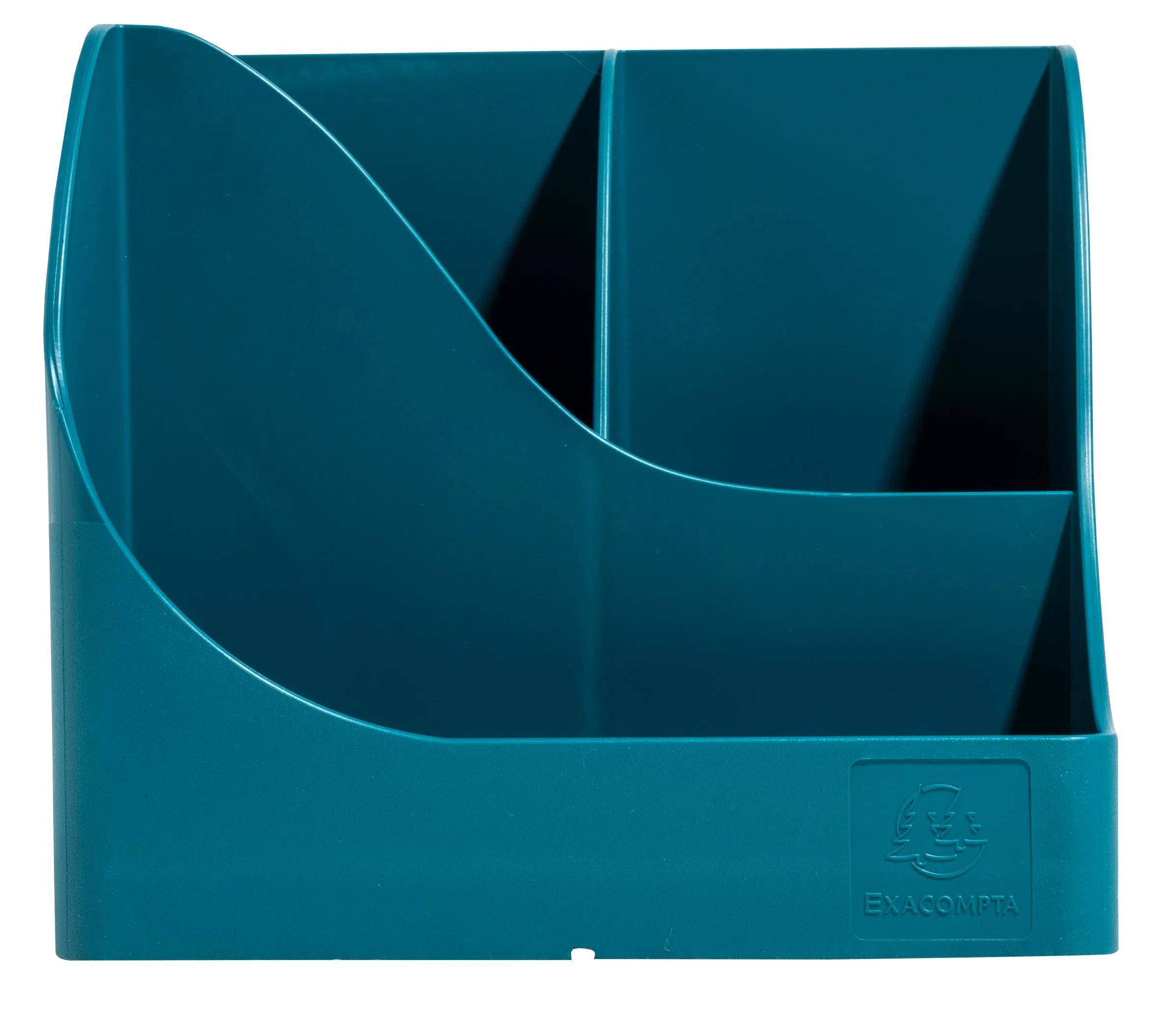 Exacompta 4x Stifteköcher Pen Wave, Neo Deco - Bleu canard - 69528D