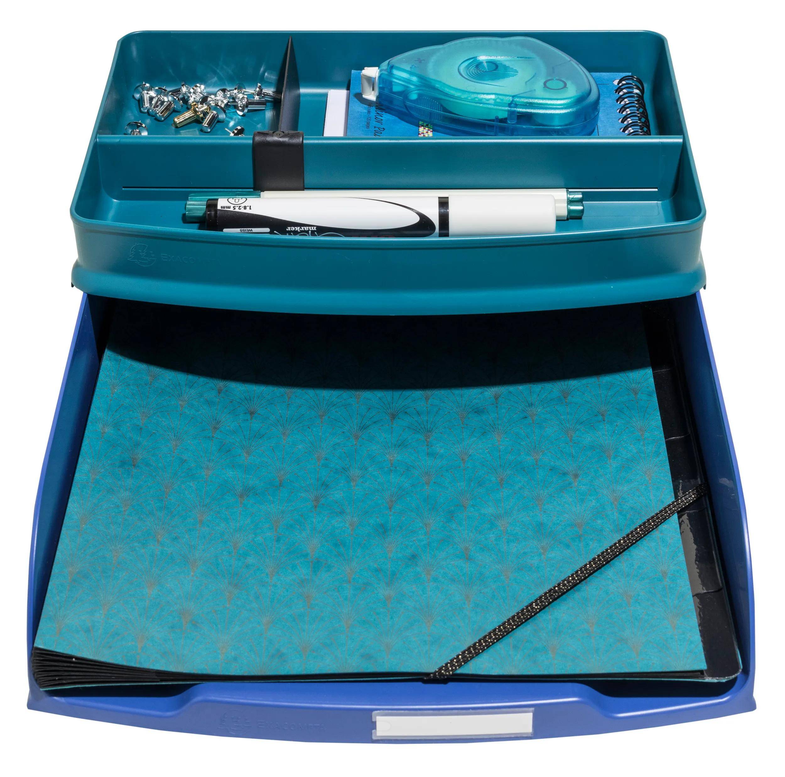 Exacompta 6x Briefablage Combo Styli, Neo Deco - Bleu de France - 11124D