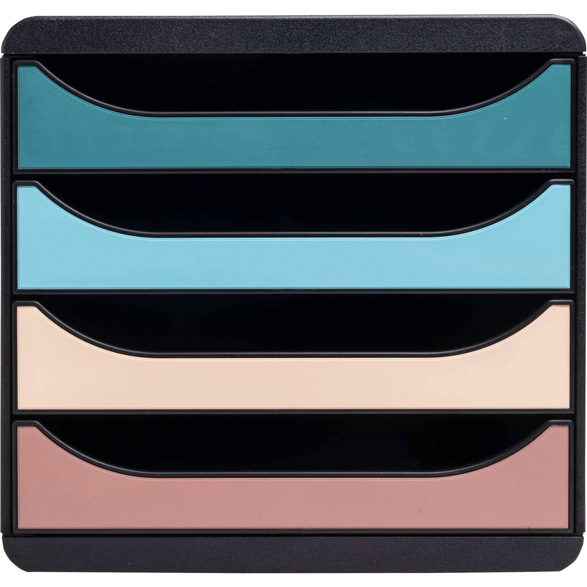 Exacompta Big Box, Schubladenbox mit 4 Schubladen, Skandi - sortiert - 310606D