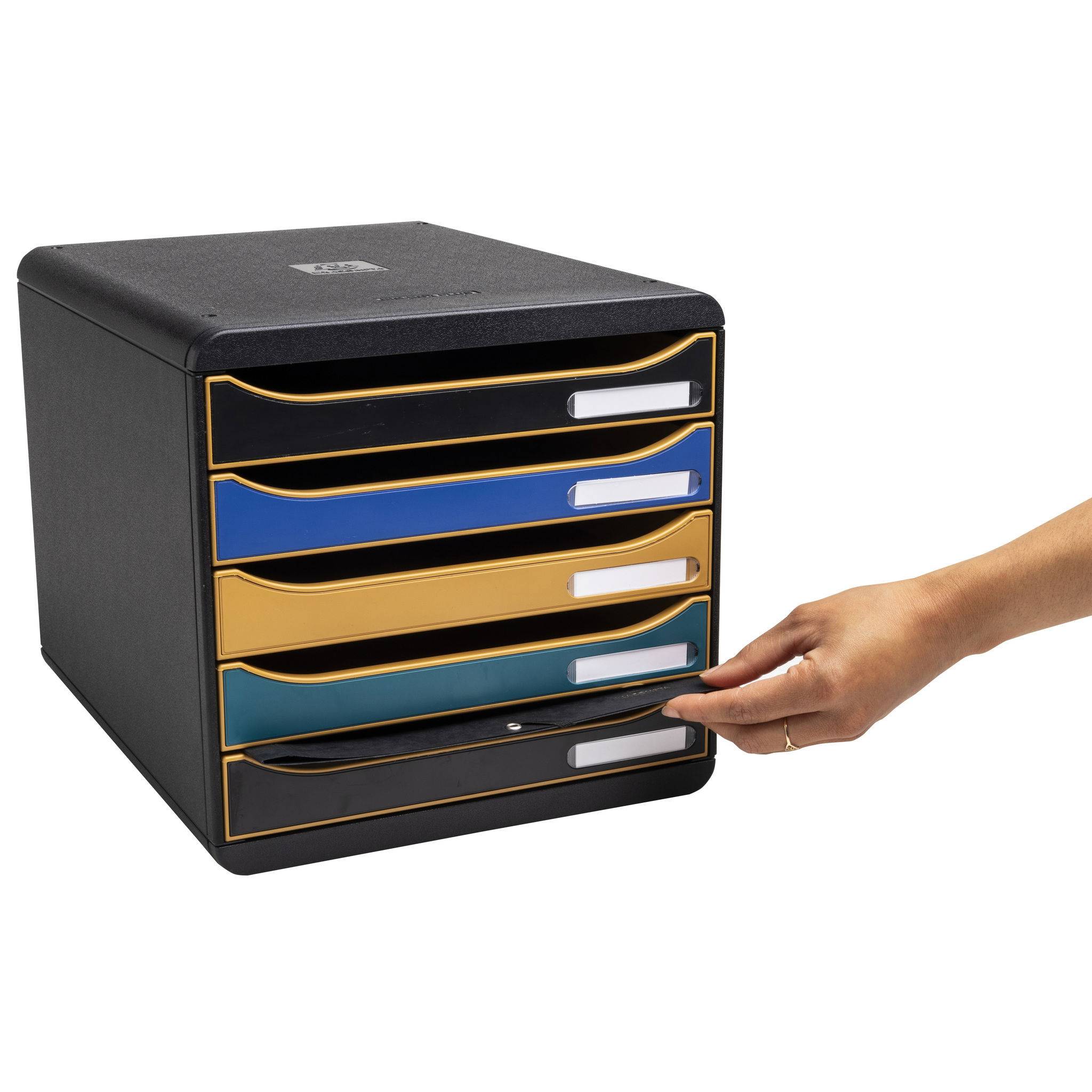 Exacompta Big Box, Schubladenbox mit 5 Schubladen, Neo Deco - sortiert - 309505D