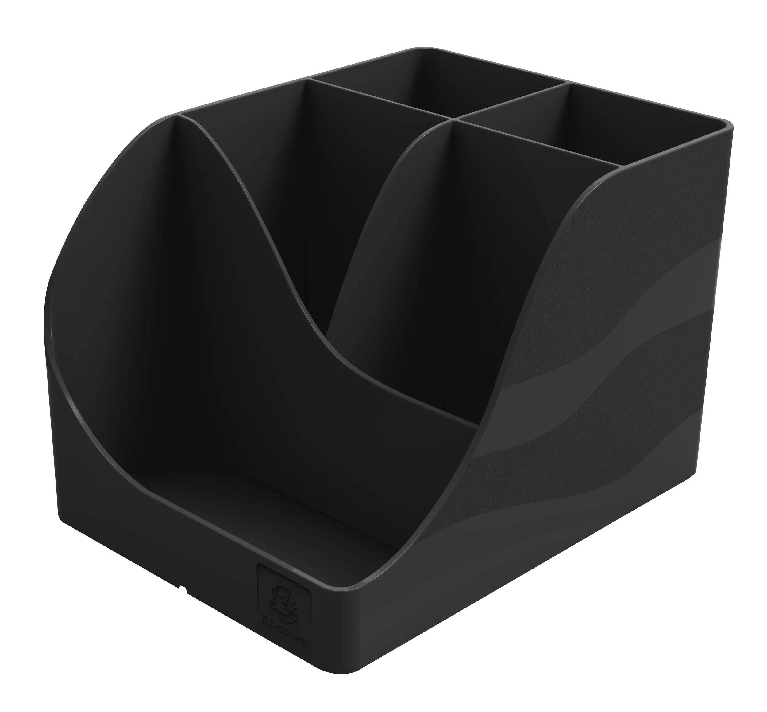 Exacompta 4x Stifteköcher Pen Wave, Neo Deco - Schwarz - 69514D