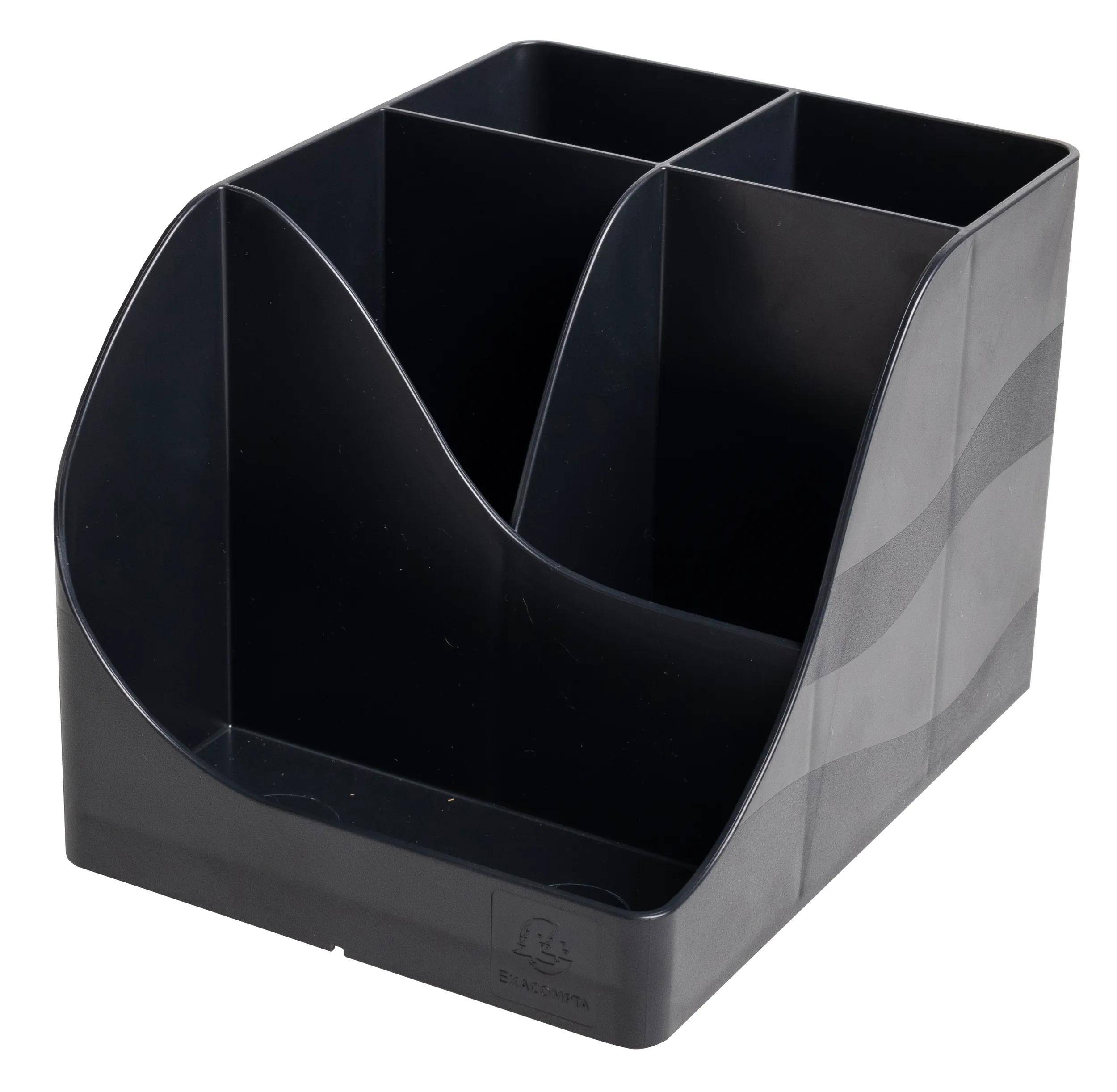 Exacompta 4x Stifteköcher Pen Wave, Neo Deco - Schwarz - 69514D