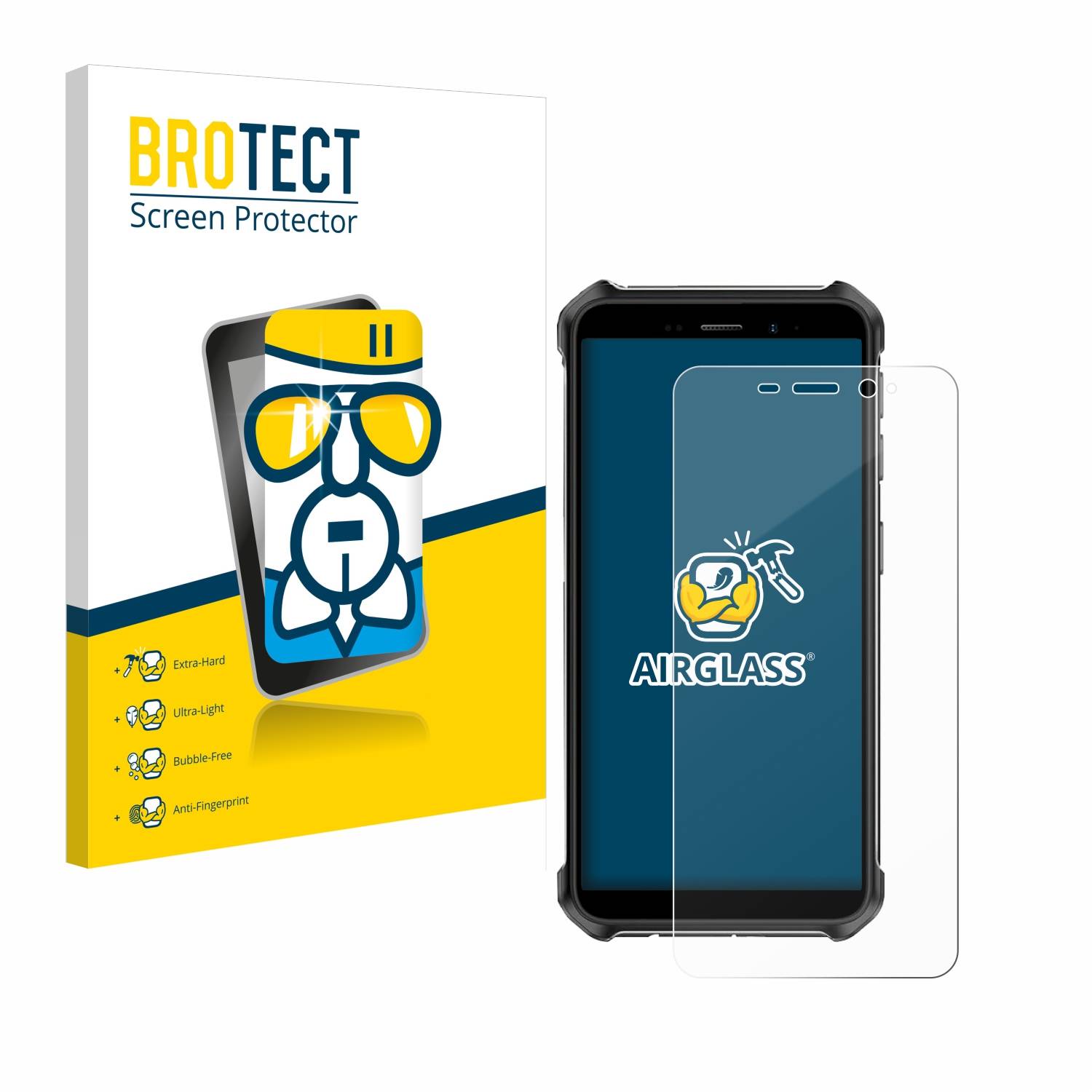 BROTECT AirGlass Glas Panzer-Folie für Ulefone Armor X12 Pro - Schutzglas