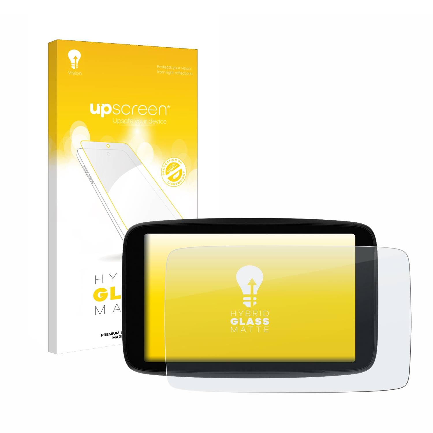 upscreen Hybrid Glas Matt Panzer-Folie für TomTom GO Expert Plus 7