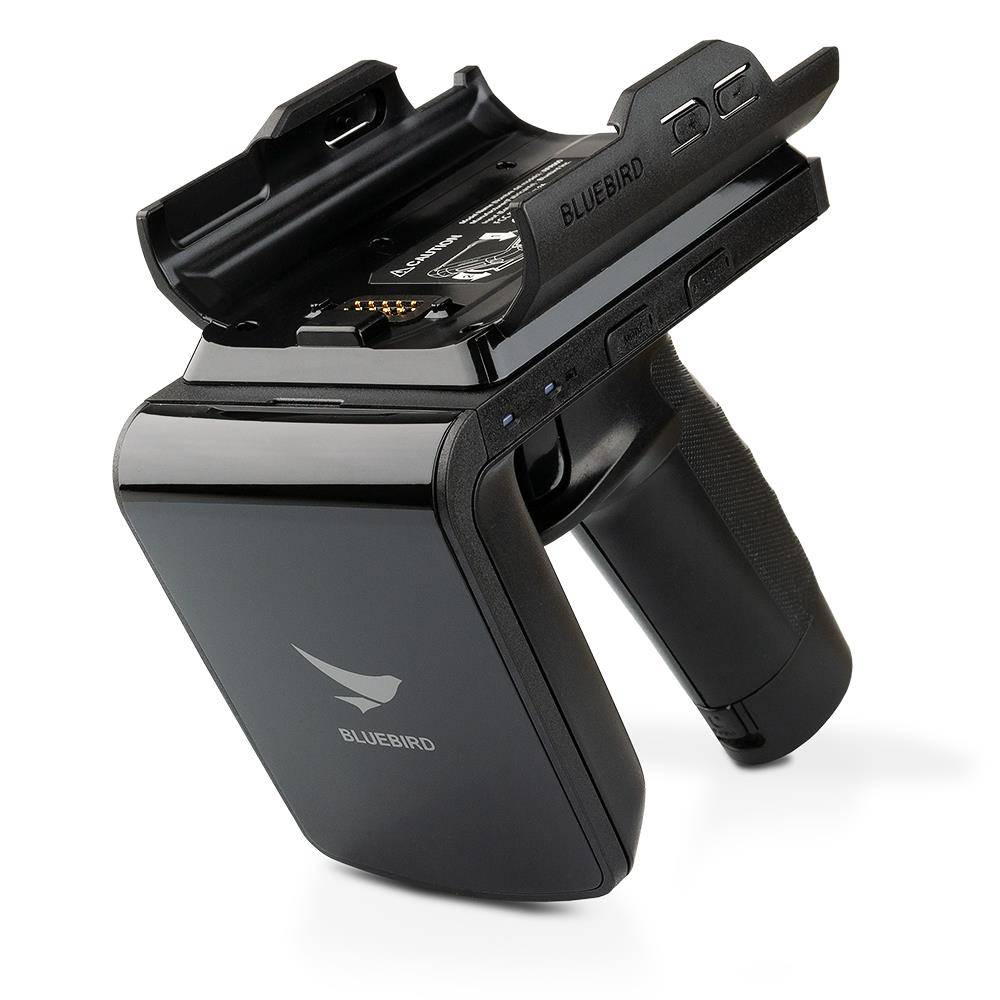 Bluebird RFR900-WA Handheld RFID Scanner, EF500R, Pistolenhalter-Griff, schwarz, Akku und Armband
