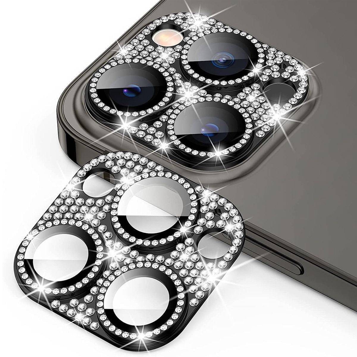 Für Apple iPhone 15 Pro / Pro Max Glitzer Schutzglas Kamera Linse