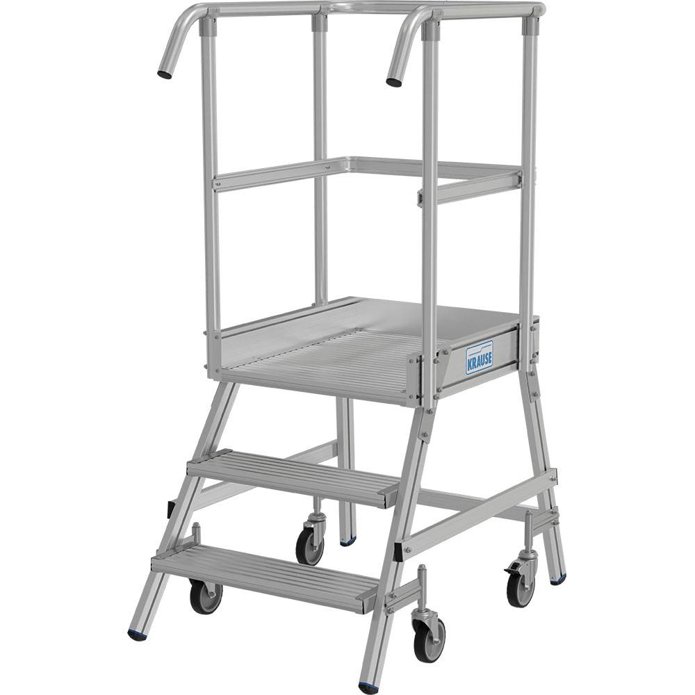 Krause - PodestLeiter fahrbar - einseitig begehbar - Aluminium - 2 Stufen - Preis per Stück