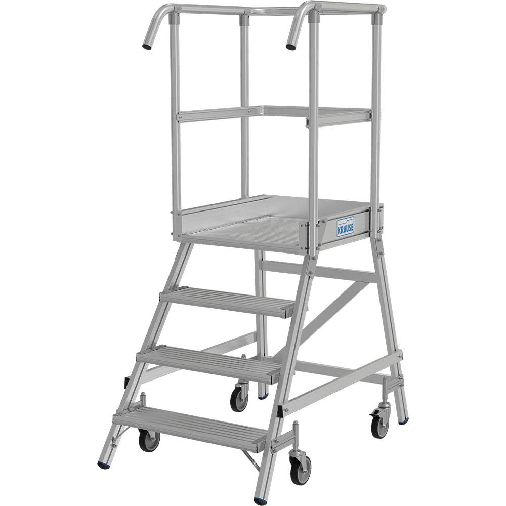 Krause - PodestLeiter fahrbar - einseitig begehbar - Aluminium - 3 Stufen - Preis per Stück