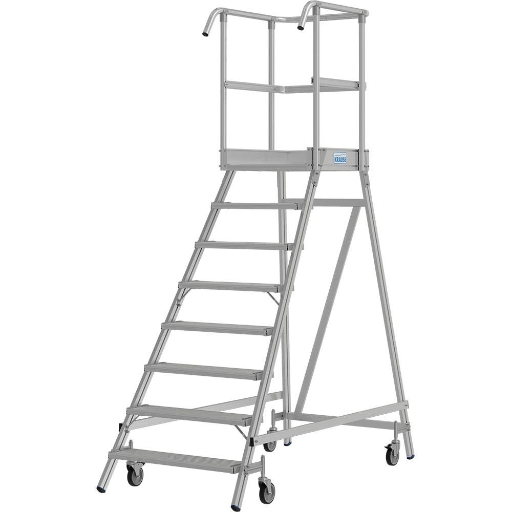 Krause - PodestLeiter fahrbar - einseitig begehbar - Aluminium - 7 Stufen - Preis per Stück