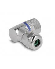 Delock M12 Steckverbinder A-kodiert 4 Pin Buchse zur Montage mit Schraubanschlus