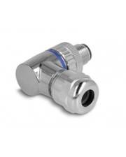 Delock M12 Steckverbinder A-kodiert 4 Pin Stecker zur Montage mit Schraubanschlu