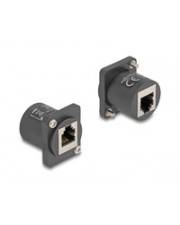 Delock D-Typ Modul RJ12 Buchse zu mit Schrauben schwarz - Schwarz