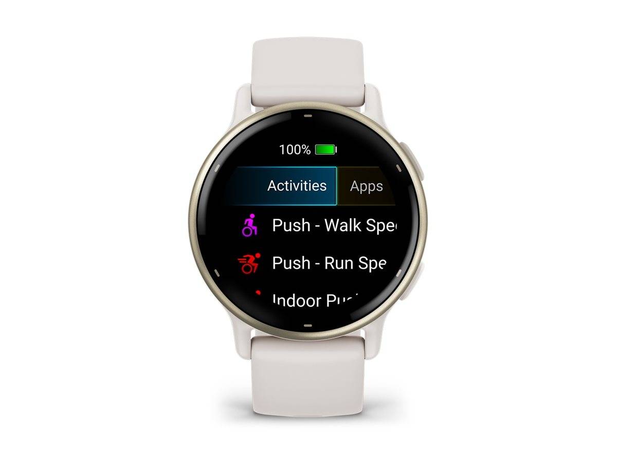 Garmin vívoactive 5 - Ivory - intelligente Uhr mit Band - Silikon - Handgelenkgröße: 125-190 mm - Anzeige 3.04 cm (1.2")