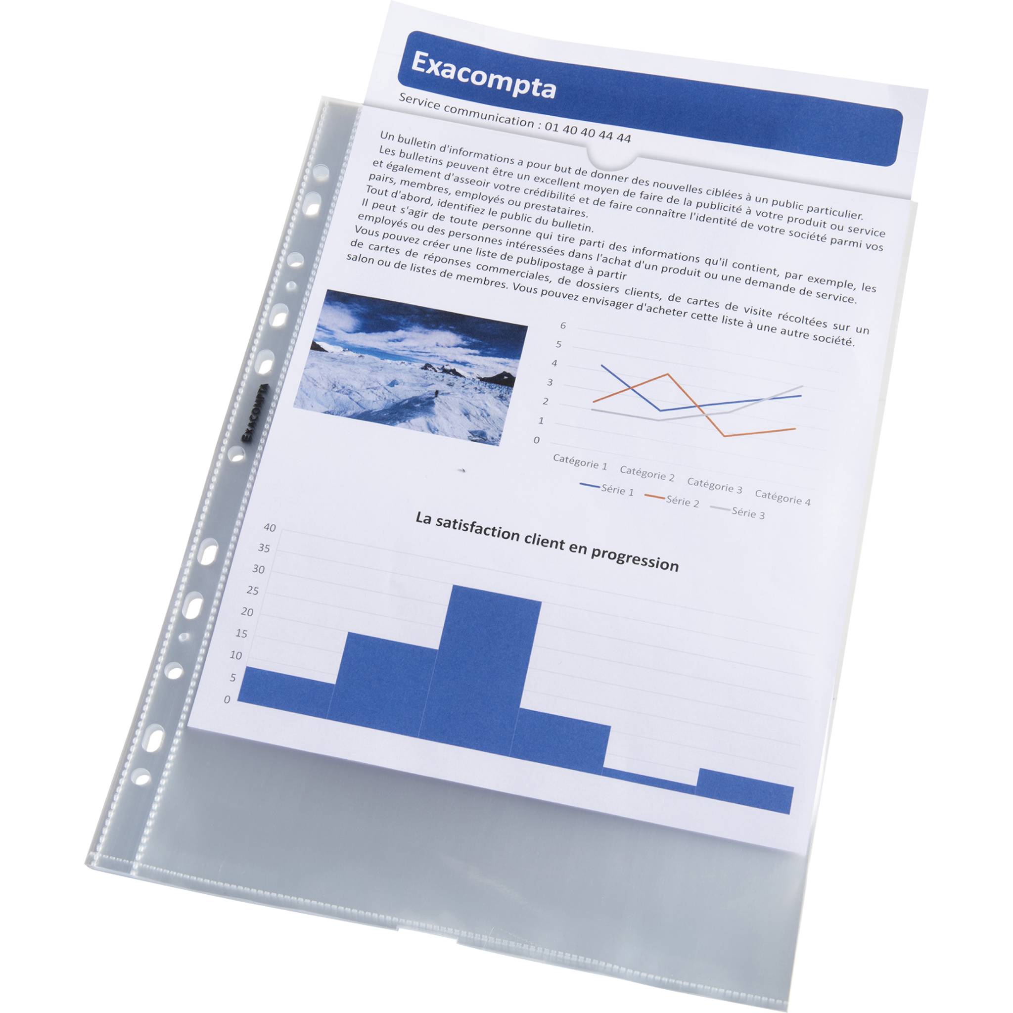 Exacompta 20x Prospekthüllenblock A4 50 glatten Hüllen Quick Doc Kristall 31048E