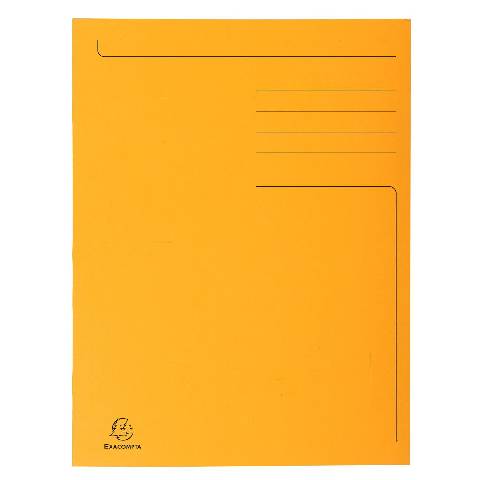 Exacompta 50x Aktenmappe + Index, 3 Klappen, 24,5x35cm Folio, Orange, 449009E