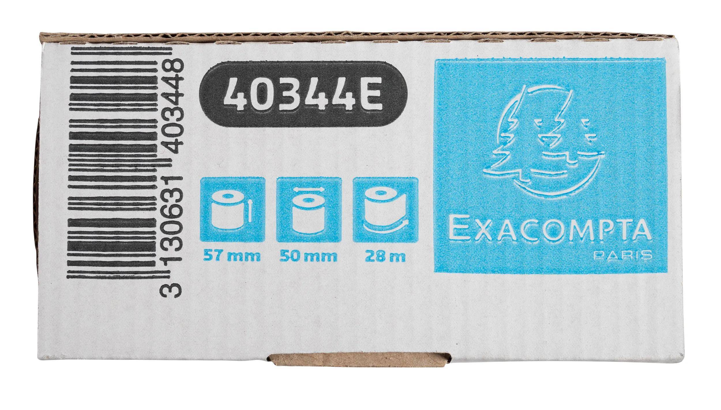 Exacompta 60x Thermorolle 1-lagig 55g/m2 57x28mx12 - Weiß - 40344E