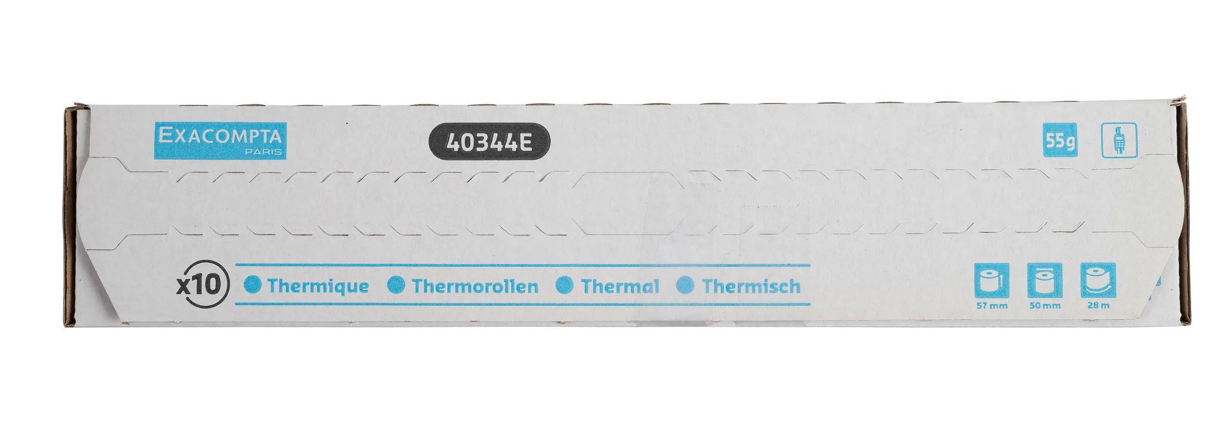 Exacompta 60x Thermorolle 1-lagig 55g/m2 57x28mx12 - Weiß - 40344E