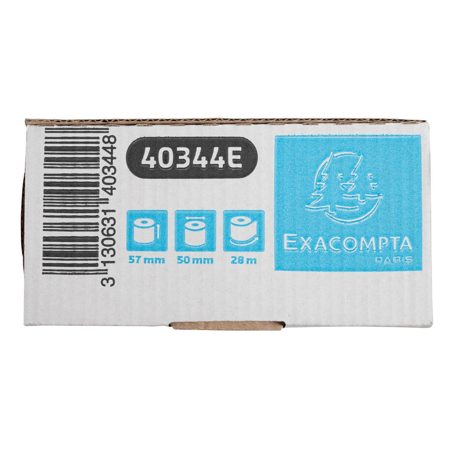 Exacompta 60x Thermorolle 1-lagig 55g/m2 57x28mx12 - Weiß - 40344E