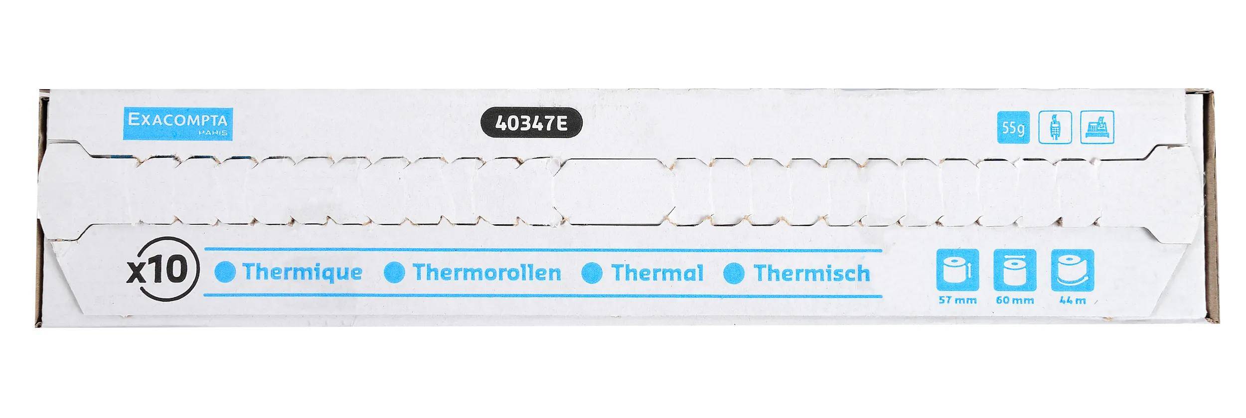 Exacompta 60x Thermorolle 1-lagig 55g/m2 57x44mx12 - Weiß - 40347E