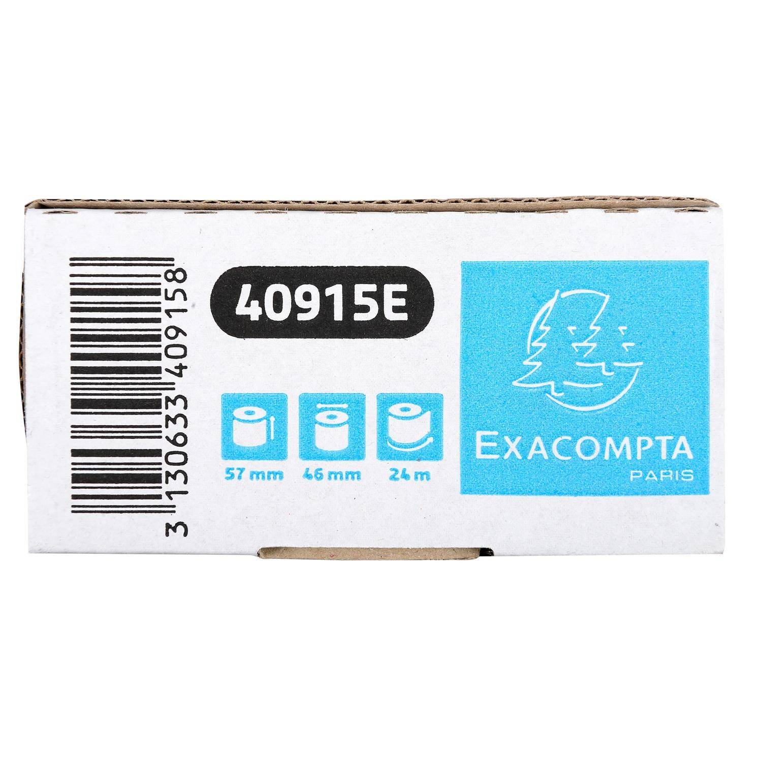 Exacompta 30x Thermorolle 1-lagig 55g/m2 57x24mx12 - Weiß - 40915E