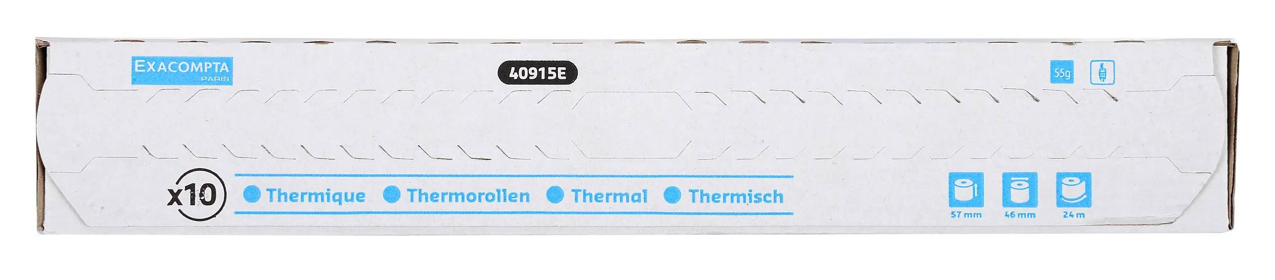 Exacompta 30x Thermorolle 1-lagig 55g/m2 57x24mx12 - Weiß - 40915E